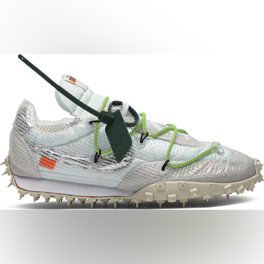 Authentic- Off White Nike collar Waffle Racer sneakers